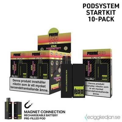 Pod Click Kit | Frunk | Kiwi Passion Guava | Batteri inkl Förfylld Pod | 2*10pack | Limited Edition