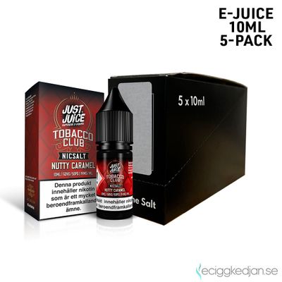 Just Juice Tobacco Club | Nutty Caramel | 10ml E-Juice | 5pack