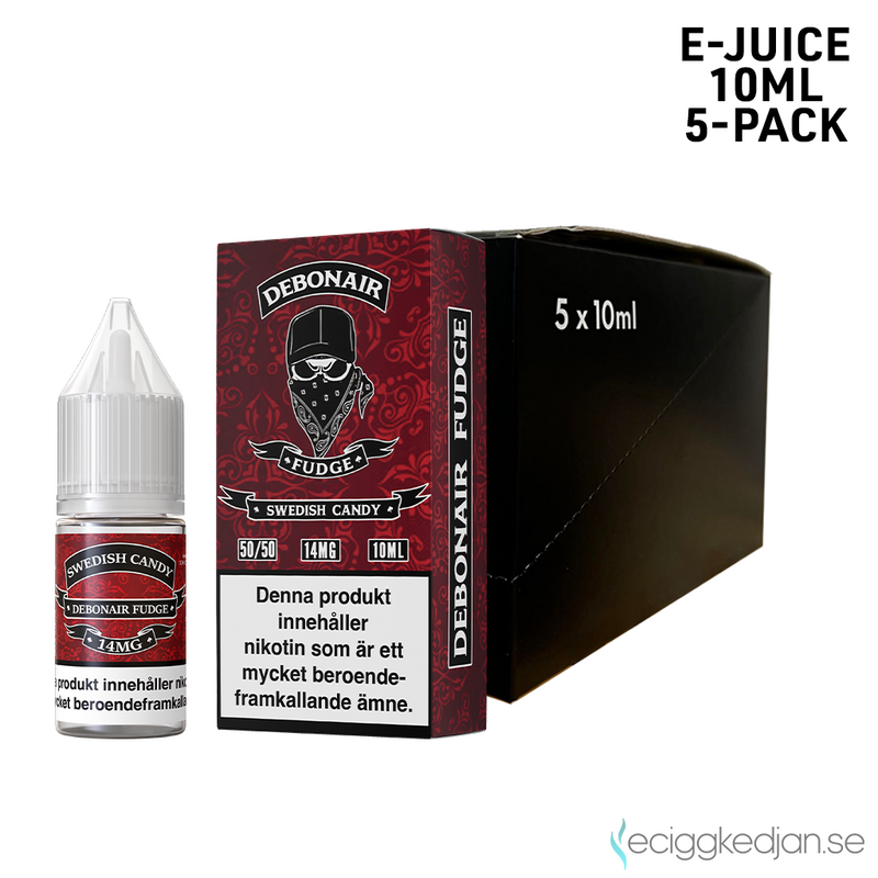 Swedish Candy Salt | Debonair Fudge | 10ml E-Juice | 5pack