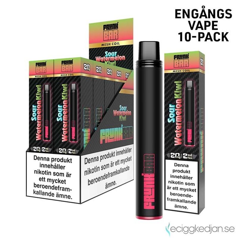 Frunk Bar | Sour Watermelon Kiwi | Engångsvape | 10pack
