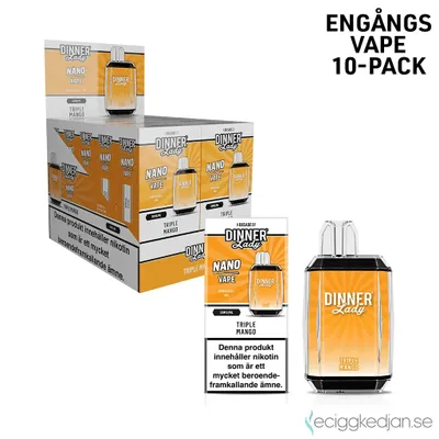 Dinner Lady Nano Cube | Triple Mango | Engångsvape | 10pack