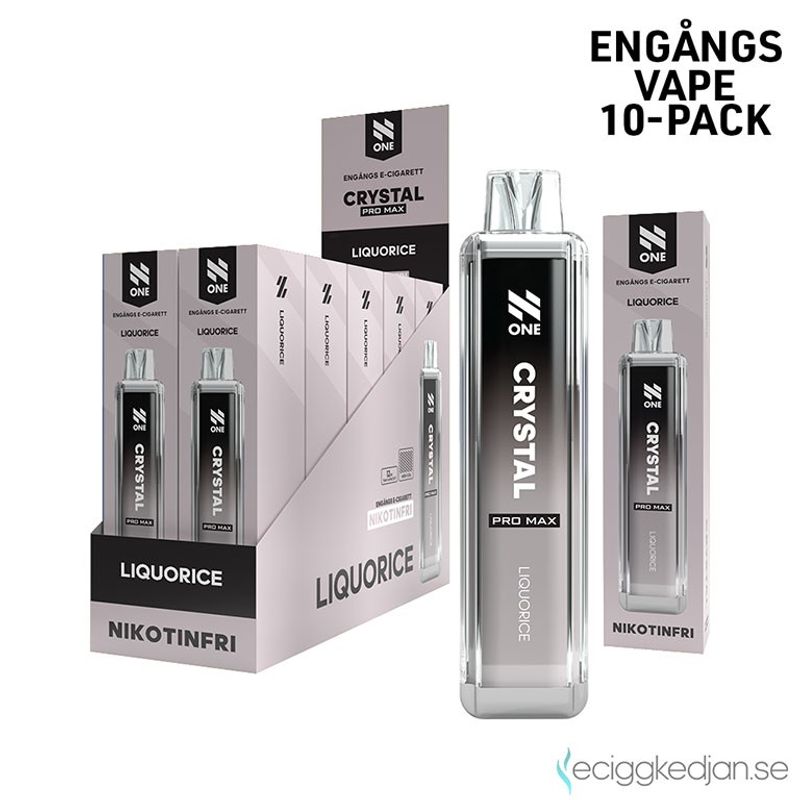 N One Crystal ZERO | Liquorice | Engångsvape | 10pack