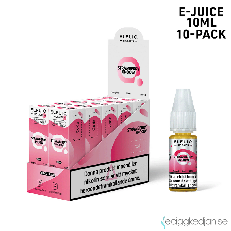 Elfliq | Strawberry Snoow | 10ml E-Juice | 10pack