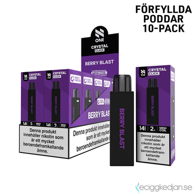 Pod Click | N One Crystal | Berry Blast | Förfylld 14mg Pod | 10pack