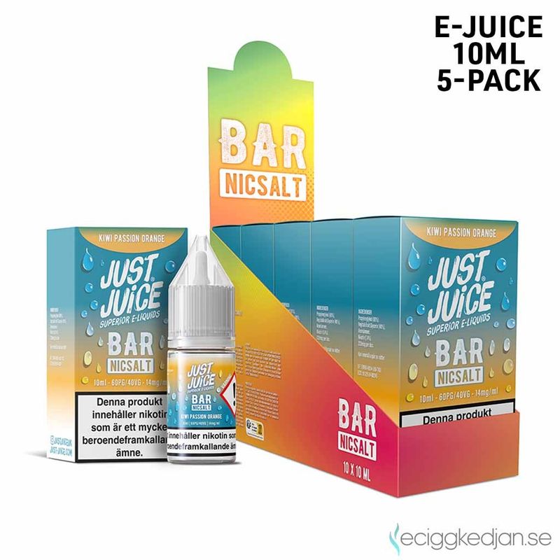 Just Juice Bar | Kiwi Passion Orange | 10ml E-Juice | 10pack