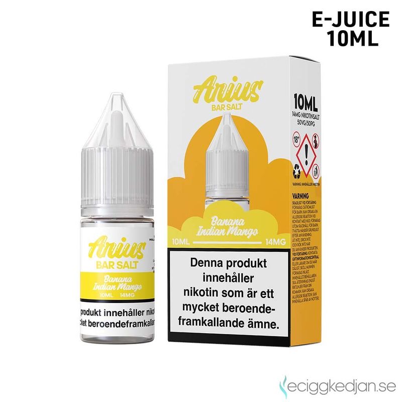 Arius Bar Salt Fruity | Banana Indian Mango | 10ml E-Juice