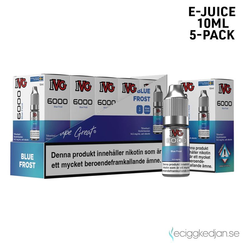 IVG 6000 | Blue Frost | 10ml E-Juice | 14,5mg Saltnikotin | 5pack