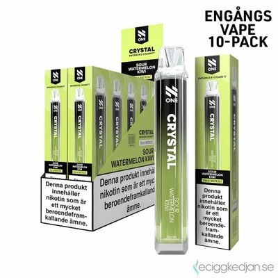 N One Crystal | Sour Watermelon Kiwi | Engångsvape | 10pack