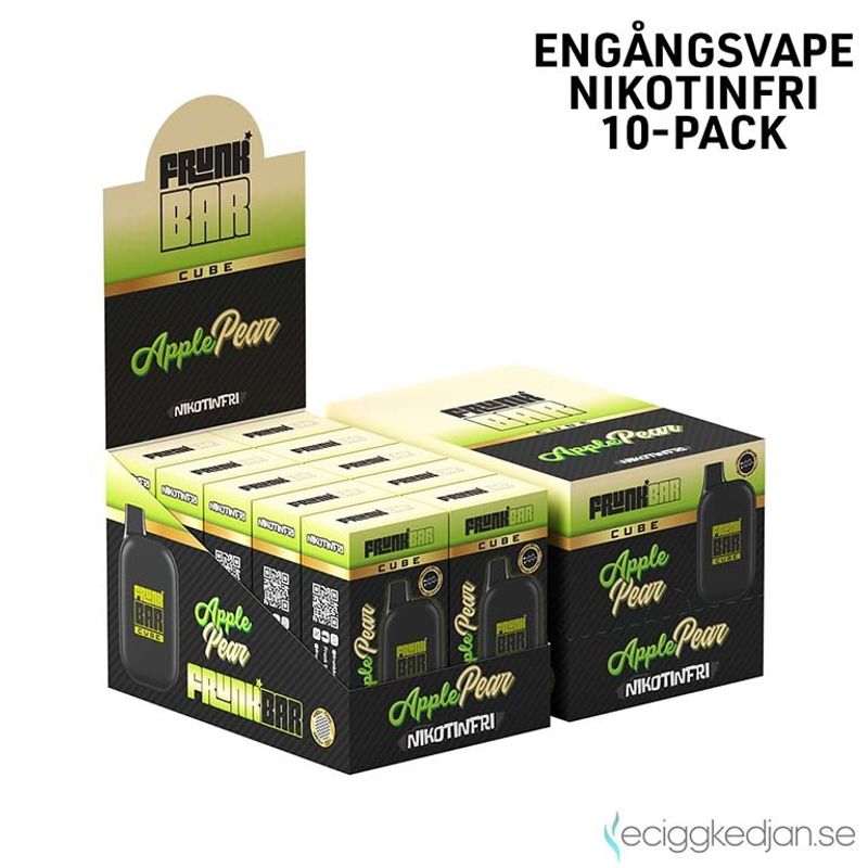 Frunk Bar Cube ZERO | Apple Pear | Nikotinfri Engångsvape | 10pack