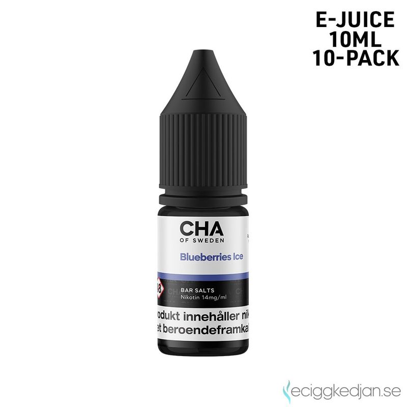 CHA of Sweden Ice Edition | Blueberries Ice | 10ml E-Juice | 10pack