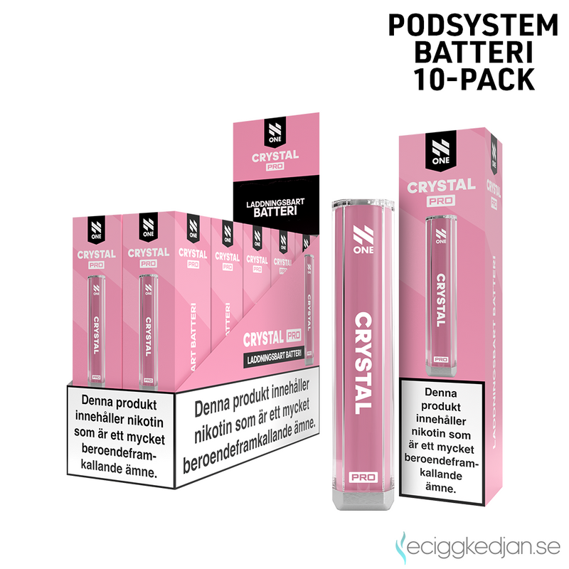 N One Crystal PRO | Rose | Batteri | 10pack