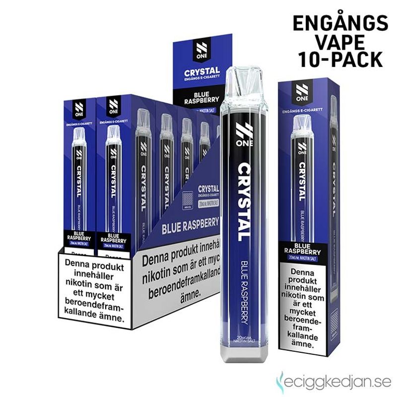 N One Crystal | Blue Raspberry | Engångsvape | 10pack