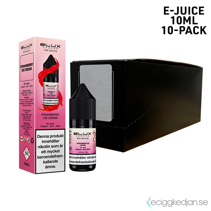 Elux Legends | Strawberry Ice Cream | 10ml E-Juice | 10pack