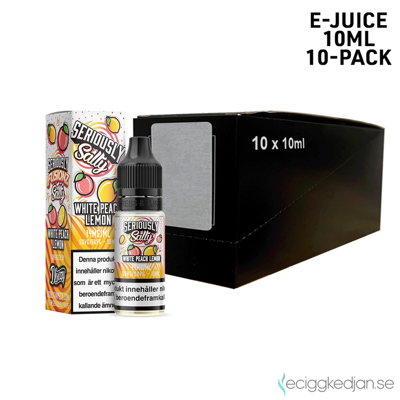 Seriously Salty | White Peach Lemon | 10ml E-Juice | 10pack
