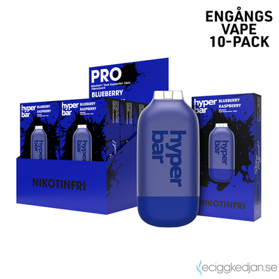 Hyper Bar ZERO | Blueberry Raspberry | Engångsvape | 10pack