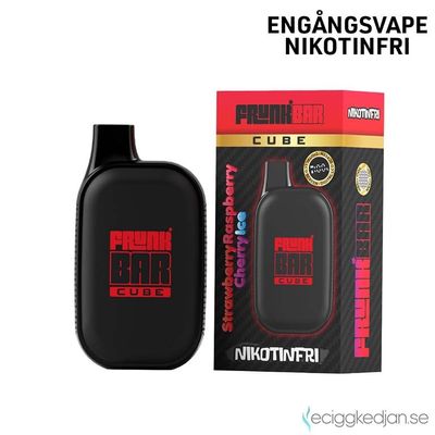 Frunk Bar Cube ZERO | Strawberry Raspberry Cherry Ice | Nikotinfri Engångsvape