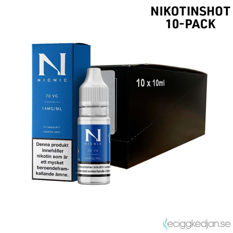 NIC NIC | Nikotinshots FREE BASE VG70/PG30 | 14mg | VG70/PG30 | 10pack