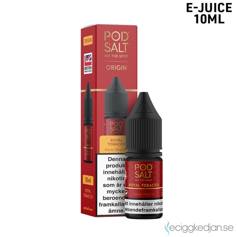 Pod Salt Origin | Royal Tobacco | 10ml E-Juice