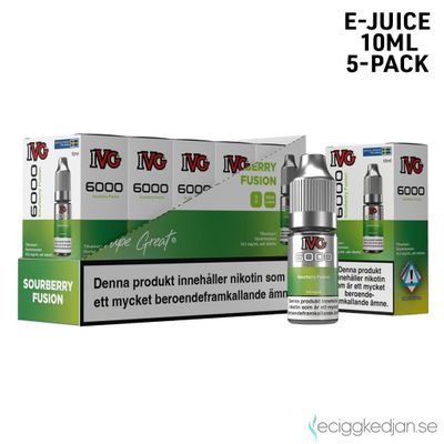IVG 6000 | Sourberry Fusion | 10ml E-Juice | 14,5mg Saltnikotin | 5pack