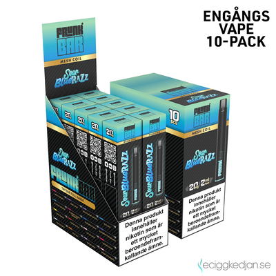 Frunk Bar | Sour Blue Razz | Engångsvape | 20mg | 10pack