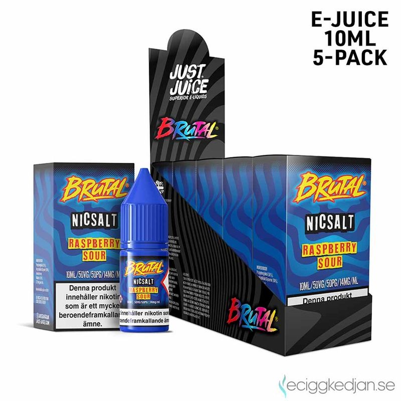 Just Juice Brutal | Raspberry Sour | 10ml E-Juice | 5pack