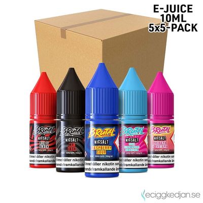 Just Juice Brutal 14mg Nikotinsalt | Komplett Pack | 5*5pack