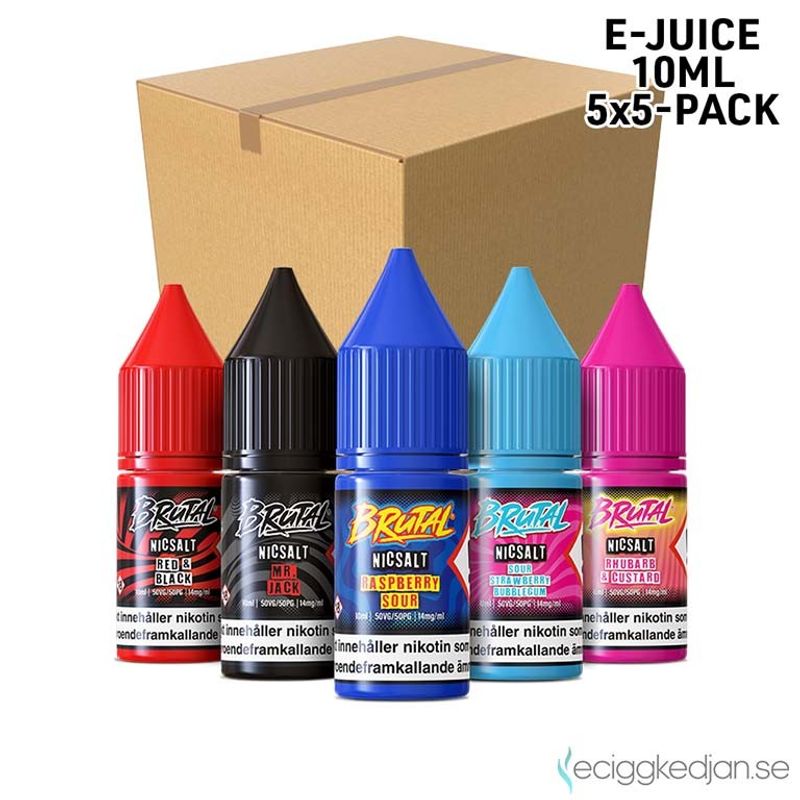 Just Juice Brutal 14mg Nikotinsalt | Komplett Pack | 5*5pack