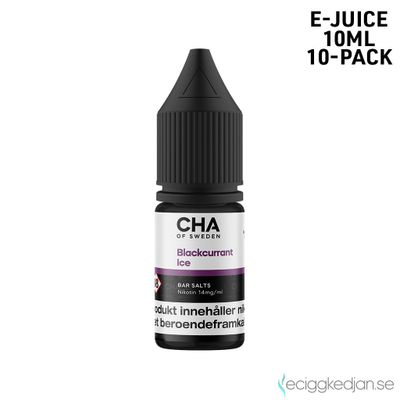 CHA of Sweden Ice Edition | Blackcurrant Ice | 10ml E-Juice | 10pack