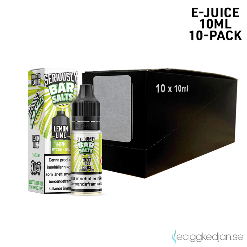 Seriously Bar Salts | Lemon Lime | 10ml E-Juice | 10pack