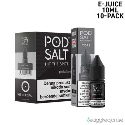 Pod Salt Core | Blackjack | 10ml E-Juice | 10pack