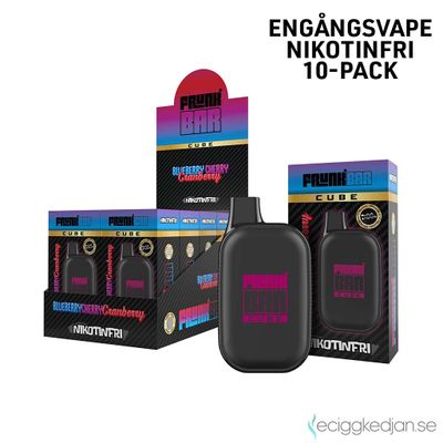 Frunk Bar Cube ZERO | Blueberry Cherry Cranberry | Nikotinfri Engångsvape | 10pack