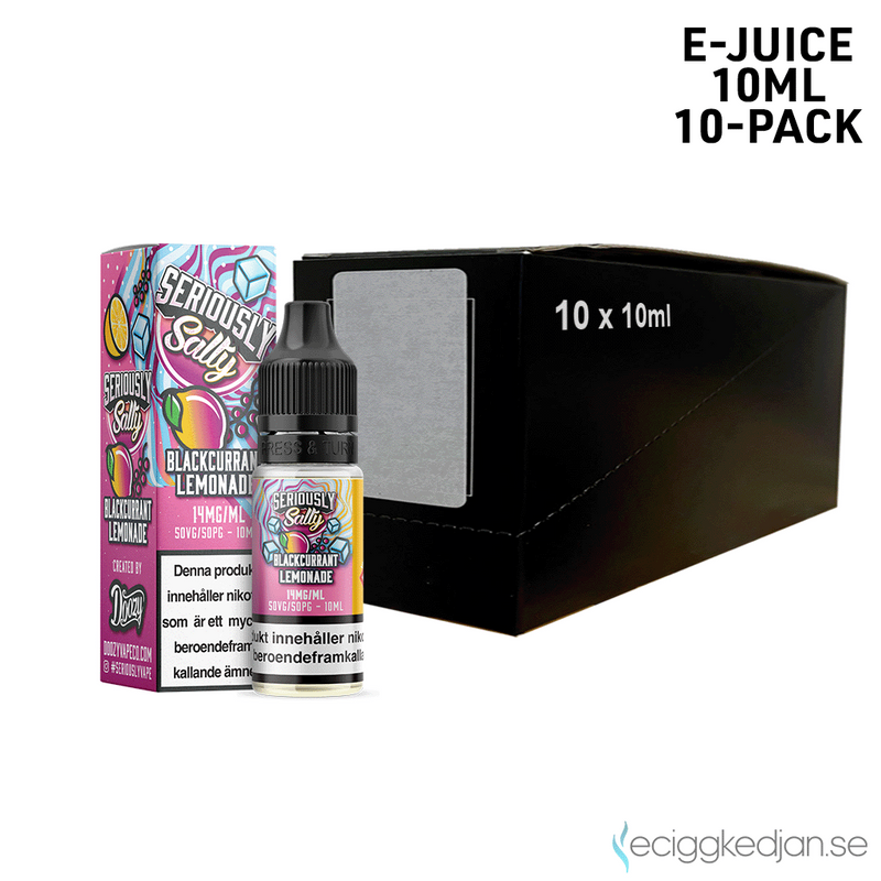Seriously Salty | Blackcurrant Lemonade | 10ml E-Juice | 10pack