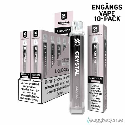 N One Crystal | Liqourice | Engångsvape | 10pack