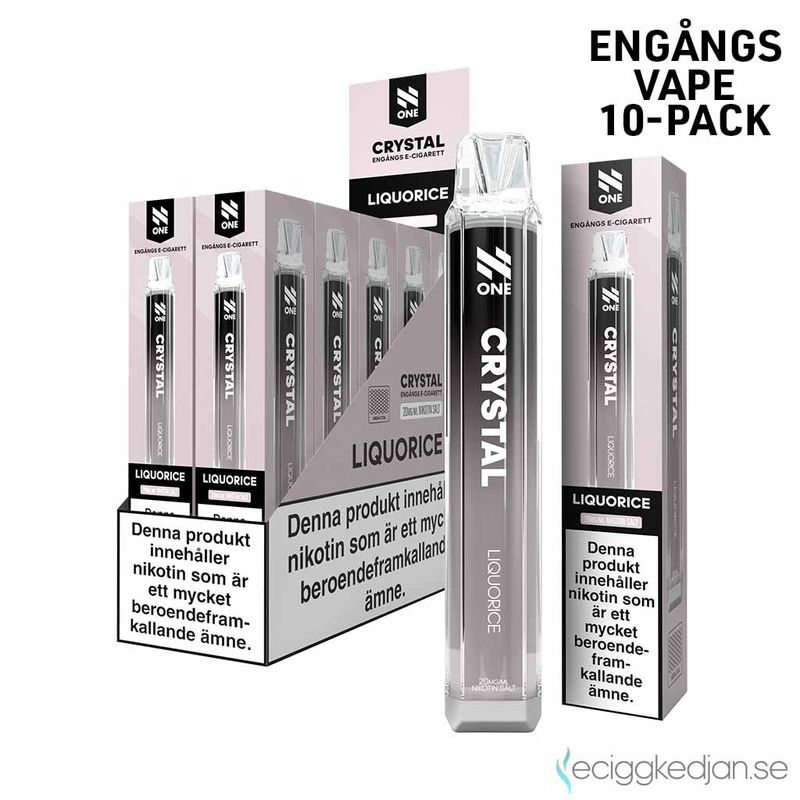 N One Crystal | Liqourice | Engångsvape | 10pack