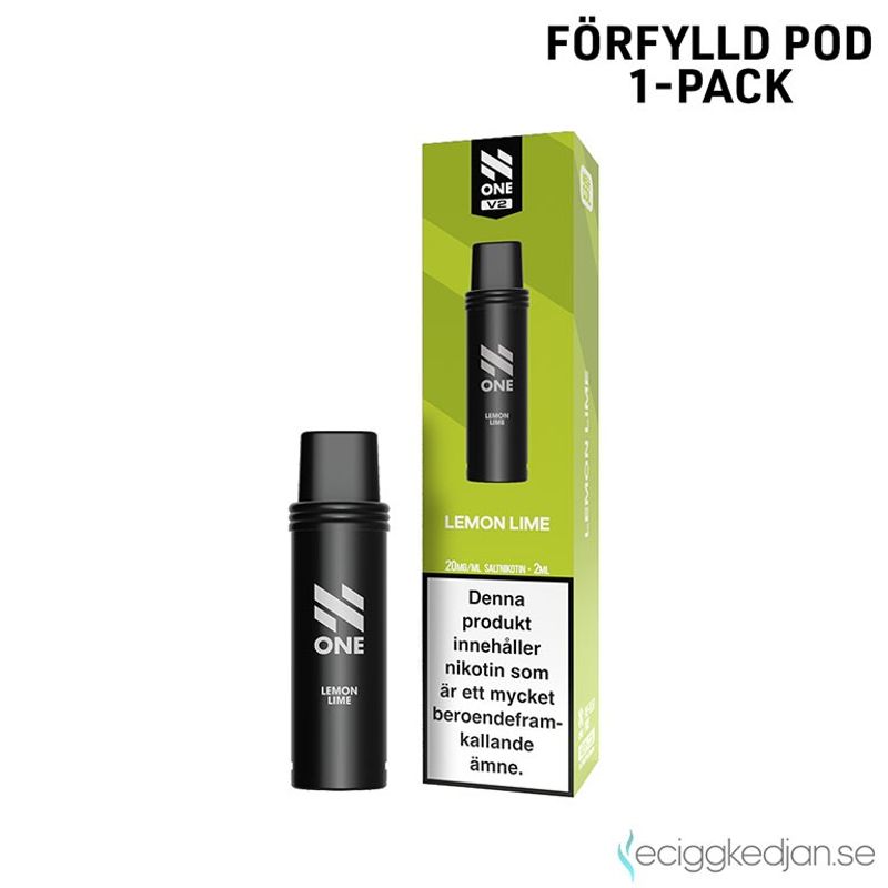 N One Pod V2 | Lemon Lime | Förfylld Pod