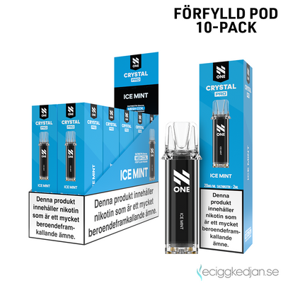 N One Crystal PRO | Ice Mint | Förfylld Pod | 10pack