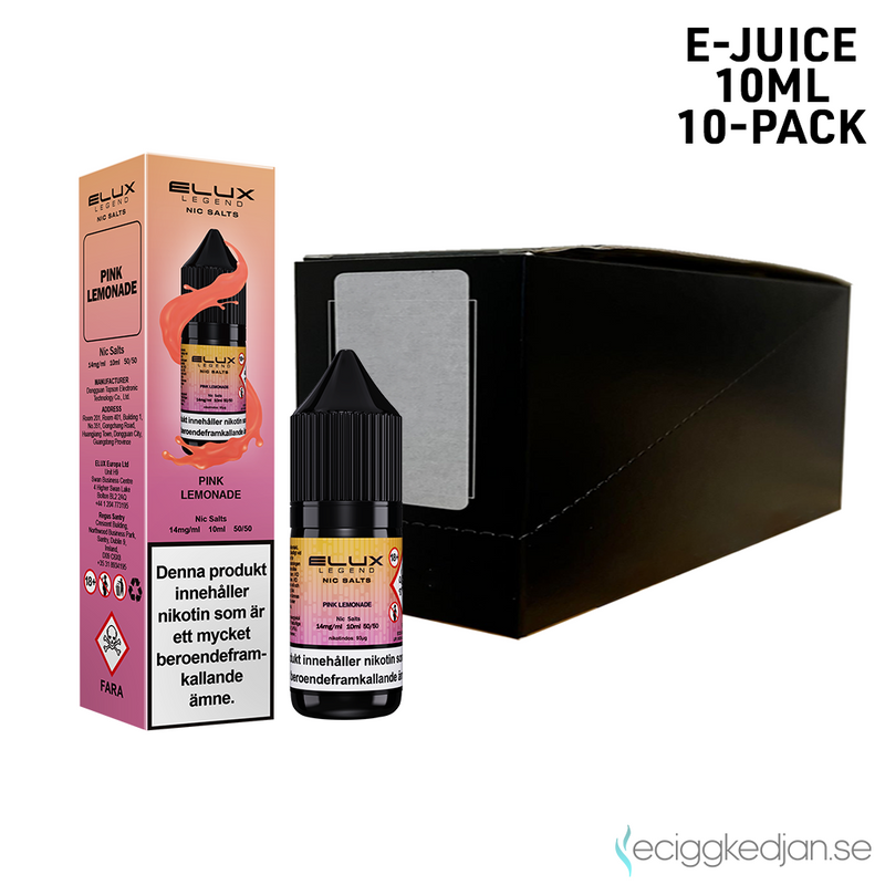 Elux Legends | Pink Lemonade | 10ml E-Juice | 10pack