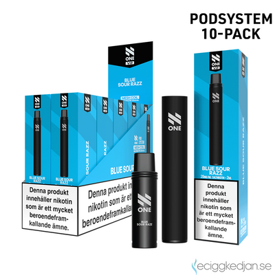 N One Pod Kit V2 | Svart (Blue Sour Razz) | Batteri inkl Förfylld Pod | 2*10pack