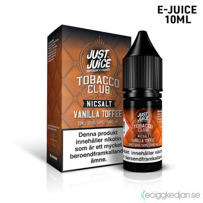 Just Juice Tobacco Club | Vanilla Toffee | 10ml E-Juice