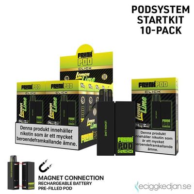 Pod Click Kit | Frunk | Lemon Lime | Batteri inkl Förfylld Pod | 2*10pack | Limited Edition
