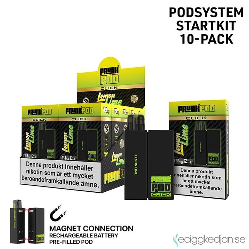 Pod Click Kit | Frunk | Lemon Lime | Batteri inkl Förfylld Pod | 2*10pack | Limited Edition