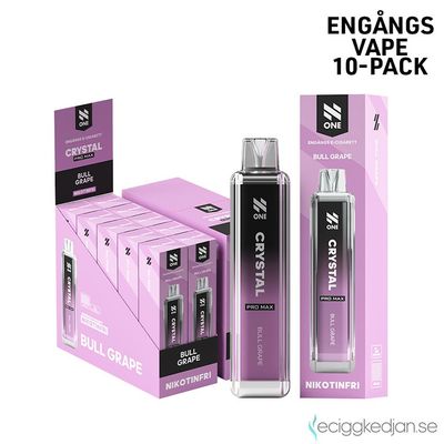 N One Crystal ZERO | Bull Grape | Engångsvape | 10pack