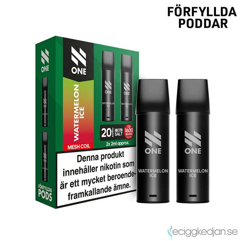 N One Pod V1 | Watermelon Ice | Inkl 1st Batteri | OBS! Utgånget datum