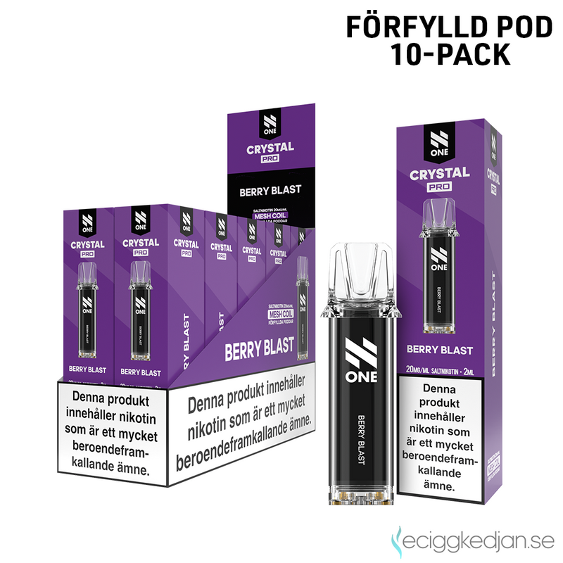 N One Crystal PRO | Berry Blast | Förfylld Pod | 10pack
