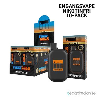 Frunk Bar Cube ZERO | Fizzy Cola | Nikotinfri Engångsvape | 10pack