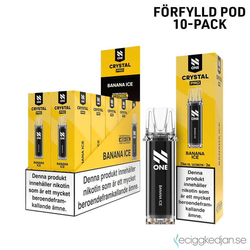 N One Crystal PRO | Banana Ice | Förfylld Pod | 10pack