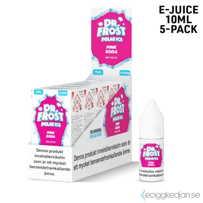 Dr Frost Polar Ice Nic Salt | Pink Soda | 10ml E-Juice | 14,5mg Saltnikotin | 5pack