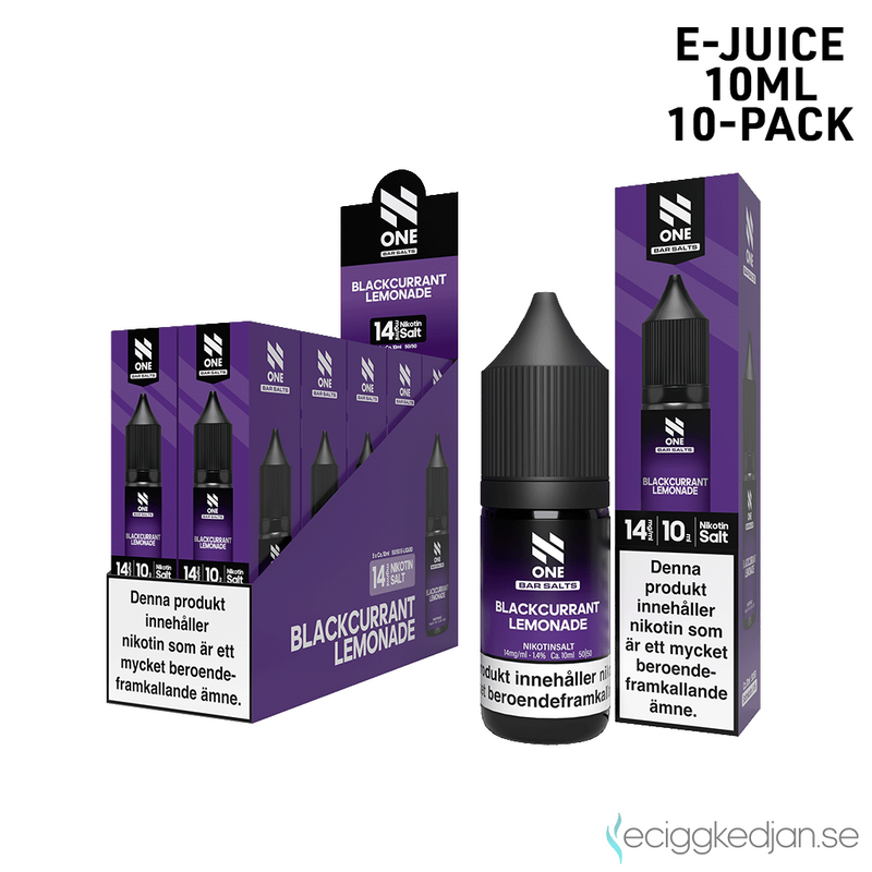 N One Crystal | Blackcurrant Lemonade | 10ml E-Juice | 10pack