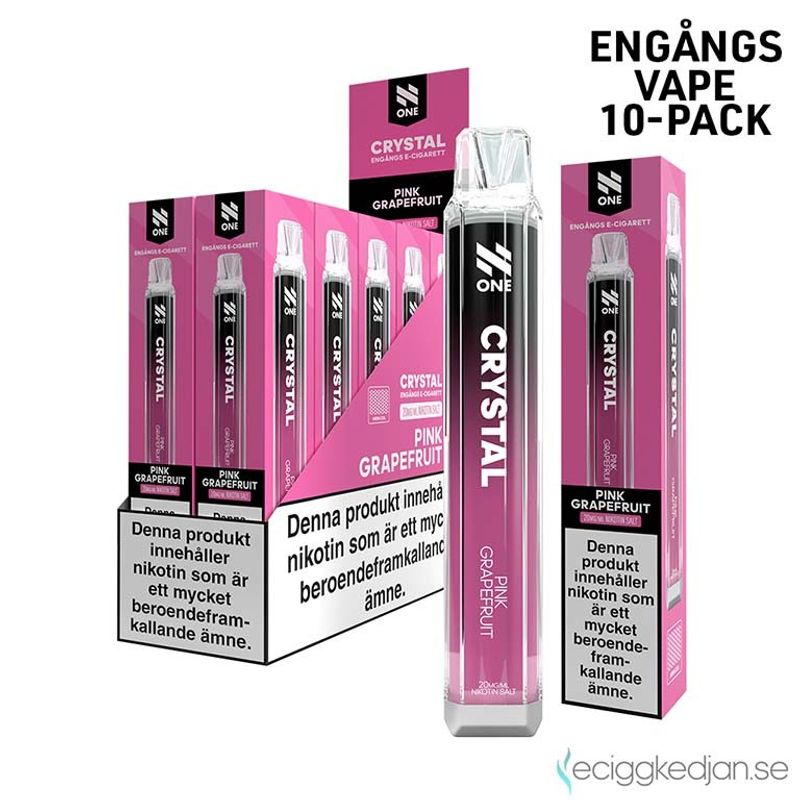 N One Crystal | Pink Grapefruit | Engångsvape | 10pack