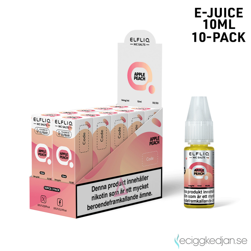 Elfliq | Apple Peach | 10ml E-Juice | 10pack